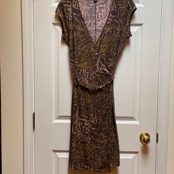 Safari Print Wrap Dress - Picture 1 of 5